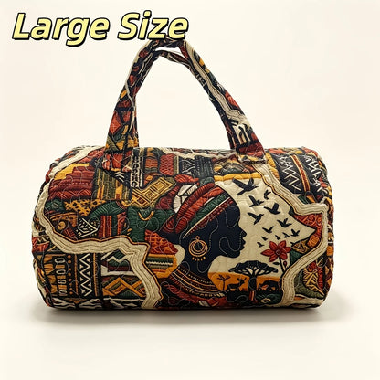 African female map print special festival bag