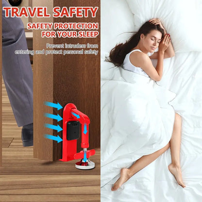 Door Stop Alarm,Portable Door Lock Brace,Adjustable Non-Slip Door Jammer Personal Protection Home Security for Hotel Travel