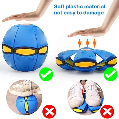 Magic Meta Ball with 3Lamps Magic Bouncing Ball Children's Bouncing Magic Flying Saucer Bouncy Ball Parent-Child Interaction Toy