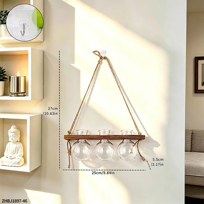 Wall‑Mounted Light Bulb Water Plant Vase