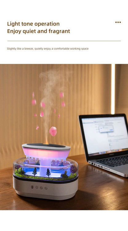 250ml Raindrop Aroma Diffuser with Color Light