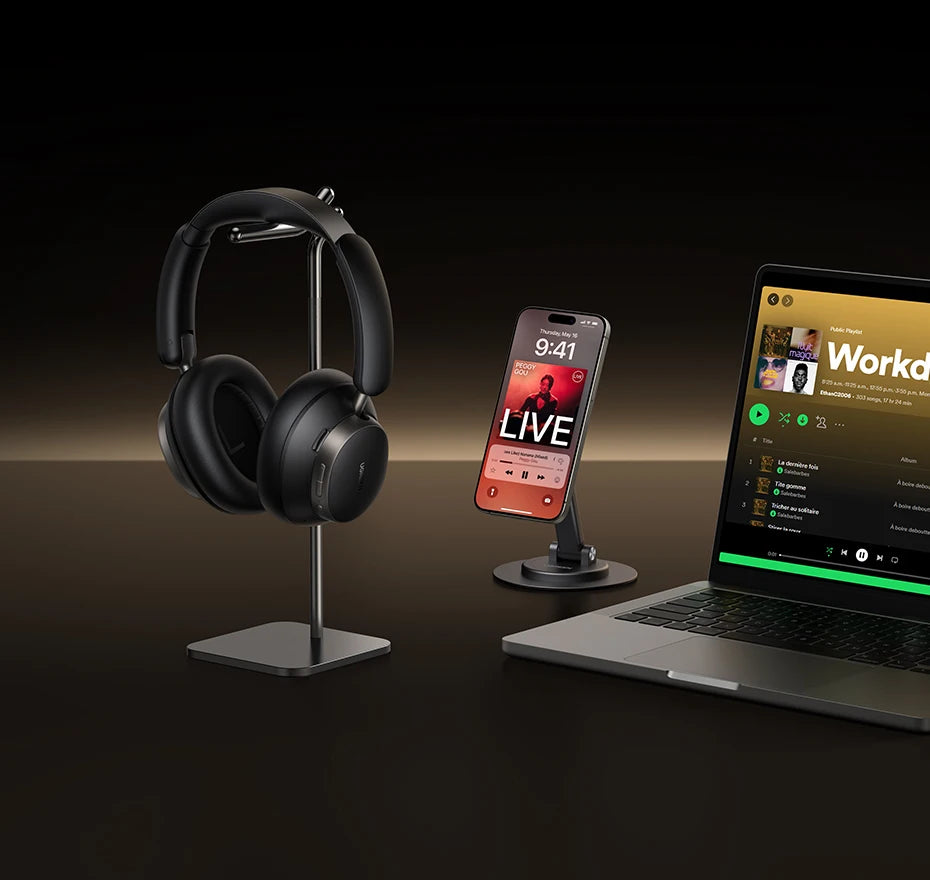 UGREEN Studio Pro 48dB ANC Wireless Headphones Over Ear Bluetooth Earphones Active Noise Cancellation Hi-Res LDAC 120h Playtime