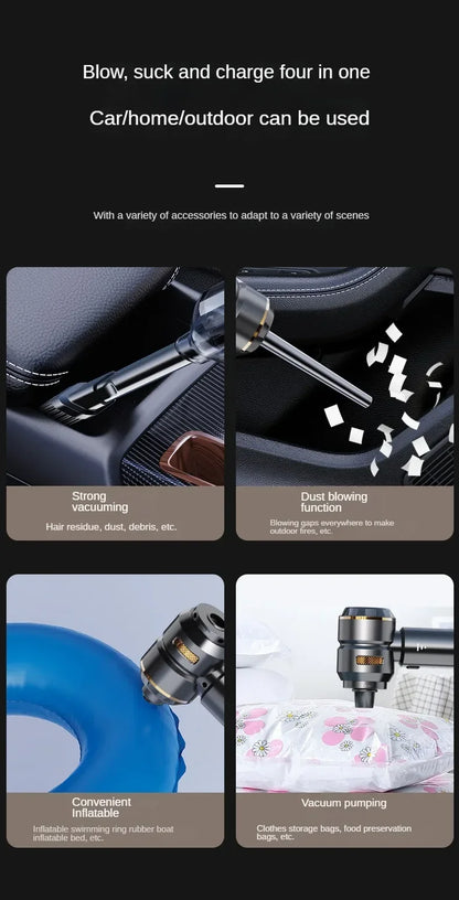 Car Vacuum Cleaner High Power Portable Handheld Wireless Brushless Motor Cleaning Machine Powerful Air Duster for Home Appliance
