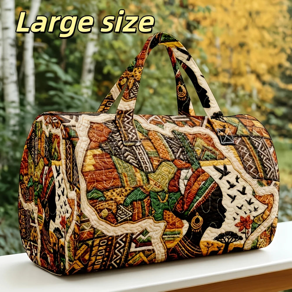 African female map print special festival bag