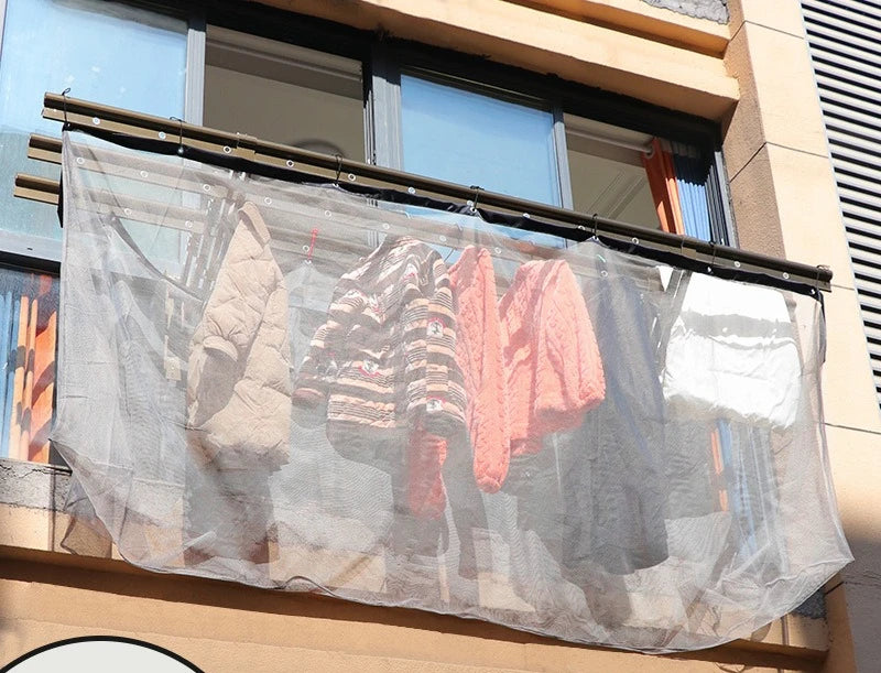 Anti-drop Clothes Outdoor High-rise Clothes Mesh Cover Clothes Household Anti-drop Mesh Pocket Balcony Telescopic Drying