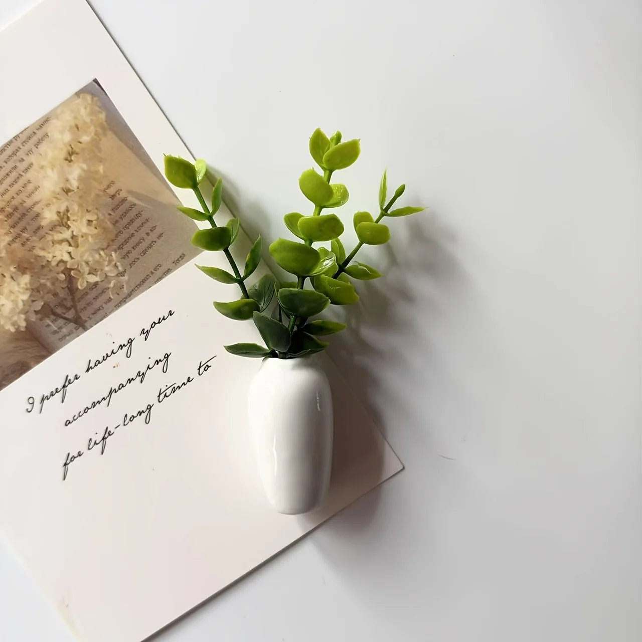 Ins Style Mini Ceramic Small Vase Refrigerator Sticker Creative 3D Stereo Home Decoration Magnet