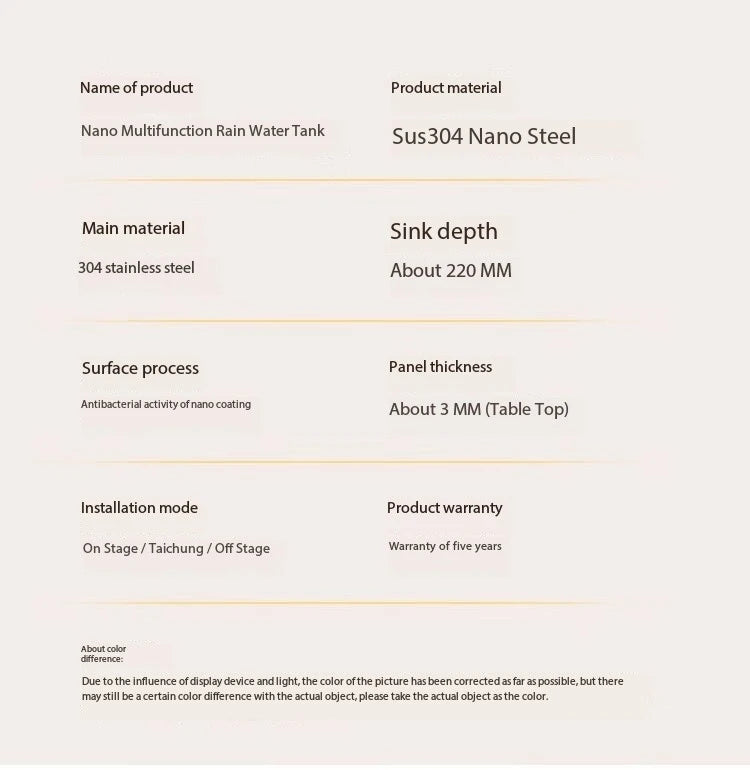 5.0MM Double Waterfall Sink Embossed Stainless Steel Kitchen Sink Large Single Slot Digital Display Wash Basin Dishwashing pond