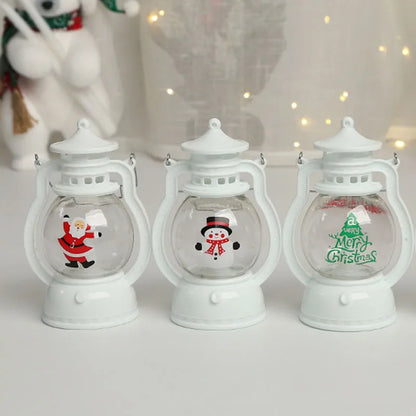Portable LED Christmas Santa Claus Snowman Lanterns Indoor Decor Lights Battery Powered for Home Xmas New Year Navidad Ornaments