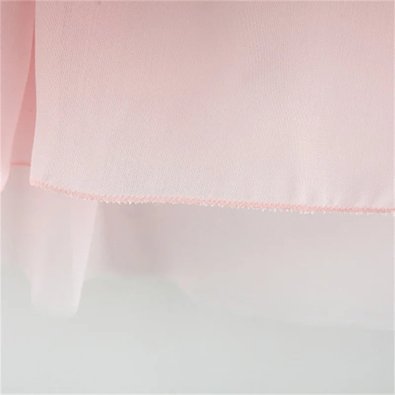 Sweet Flower Fairy Baby Girl Party Dresses Summer Solid Color Mesh Princess Evening Dress Kids Costume 0 to 3 Years Old Children
