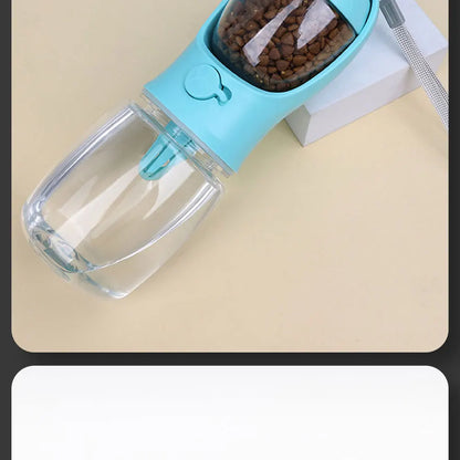 Portable Dog Cat Water Bottle with Storage Food and Water Container for Puppy Pets dogs Feeder Bowl Outdoor Travel Pet supplies