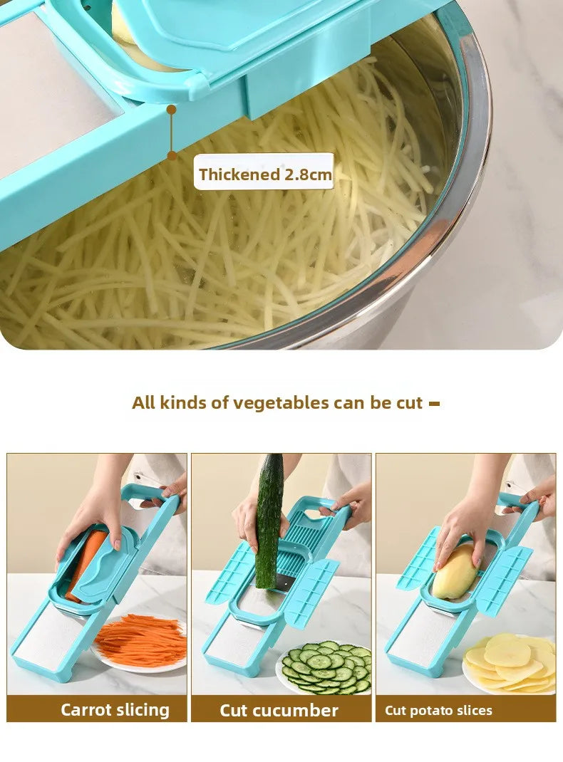 Multi-Functional Slicer, Kitchen Tool, Grater, Shredder, Potato Shredder, Double-Door Multi-Functional Slicer, Grater