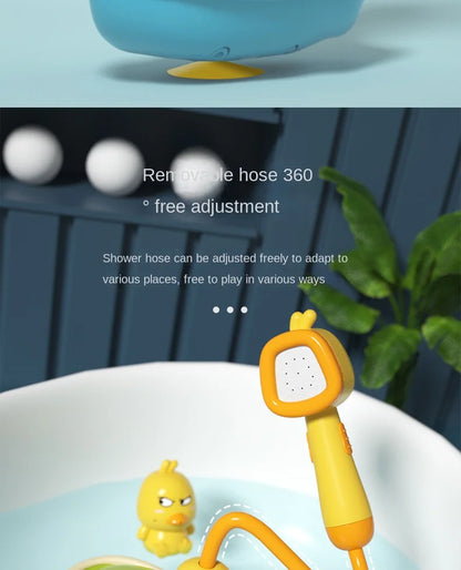 Baby Bath Toys Cute Duck Electric Water Spray Bathroom Bathing Toys Kids Bath And Shower Bathtubs Interactive Toddler Toys Gifts