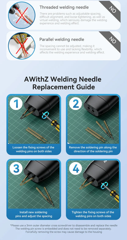 AWithZ Portable Spot Welder DIY Handheld Spot Welding Machine 90 Gears Adjustable Spot Welding for 18650 Lithium Battery