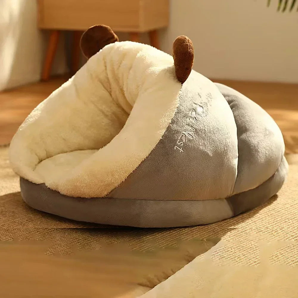 Soft Dog Bed Sofa Warm Plush Pet Kennel for Small Medium Dogs Cats Teddy Sleeping Nest Cozy Puppy Cave House Dog Accessories