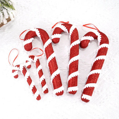 Christmas Red White Candy Cane Pendants Xmas Tree Hanging Ornaments 2025 Christmas Decoration For Home New Year Holiday Gifts