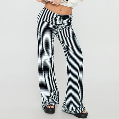 Casual Wide Leg Sweatpants for Women Fold Over Low Rise Flare Yoga Lounge Pants Back to School Clothes for Teen Girls Outfits