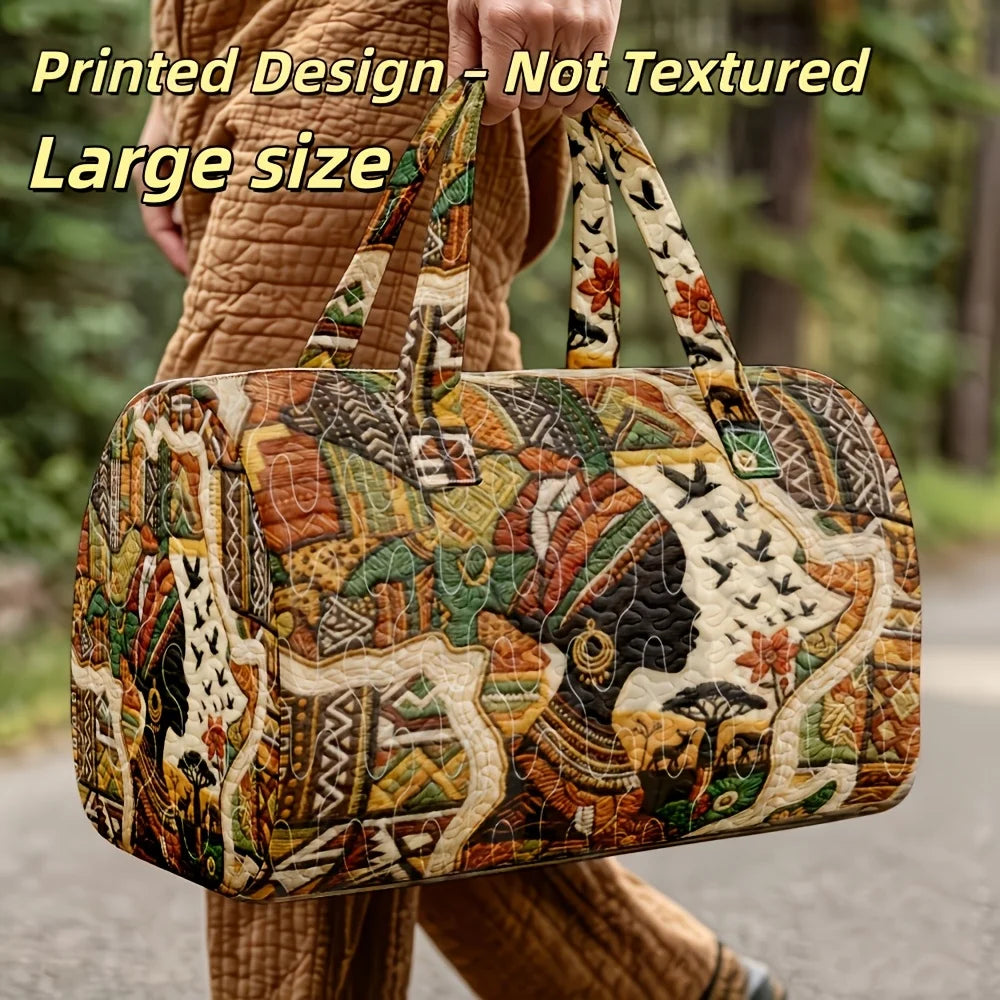 African female map print special festival bag