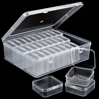 Transparent-bead Plastic Storage Box Desktop Bead-Making Separate Packaging Jewelry Accessory Transparent-plastic-beandesk-stora