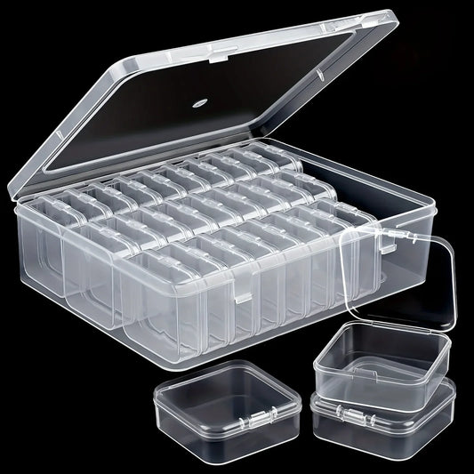 Transparent-bead Plastic Storage Box Desktop Bead-Making Separate Packaging Jewelry Accessory Transparent-plastic-beandesk-stora