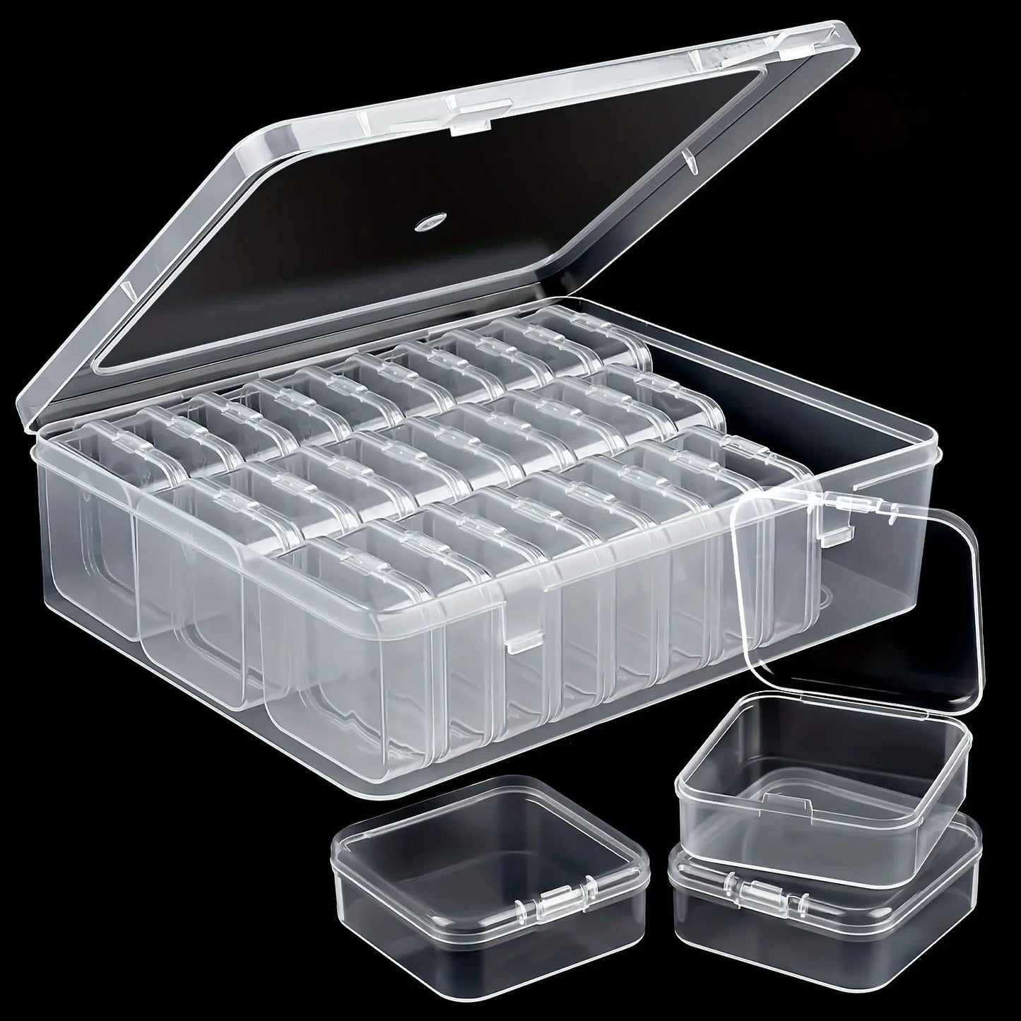 Transparent-bead Plastic Storage Box