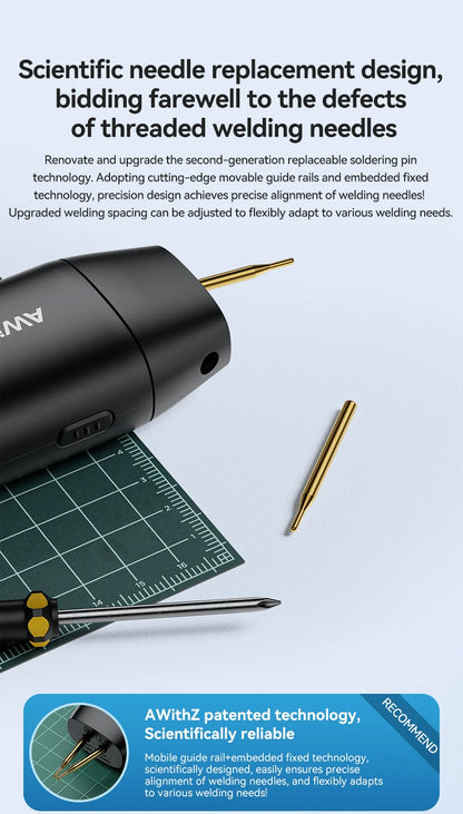 AWithZ Portable Spot Welder DIY Handheld Spot Welding Machine 90 Gears Adjustable Spot Welding for 18650 Lithium Battery