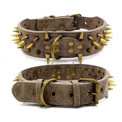 Domineering Spikes, Dog Collars, Medium and Large Rivets, Anti-bite Pet Collars, Rivets, Decorative Adjustable Dog Collars