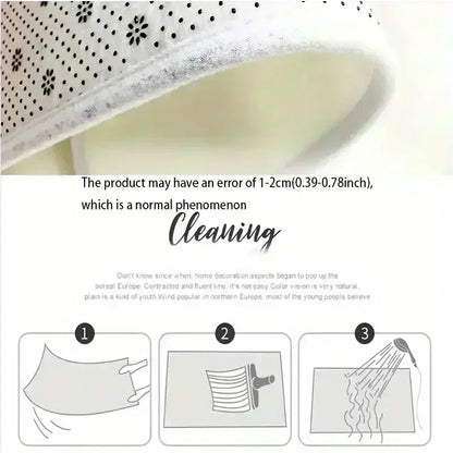 1pc Festive Christmas Door Mat - Non-Slip, Washable Polyester Mat with Candy Canes, Snowflakes, and "Merry Christmas" Design