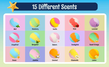 Bath Bombs for Kids with Surprise Inside, 24 Pack Natural Organic Kids Bubble Bath Fizzy for Girls Boys with Bath Toys Inside