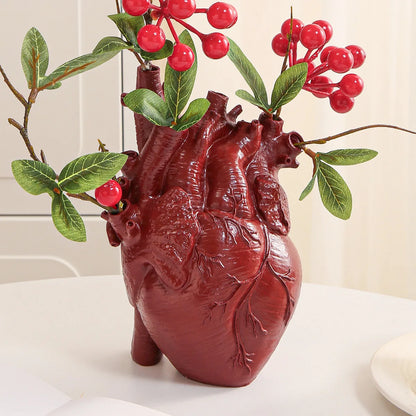 Heart-shaped Resin Vase for Flower Arrangement