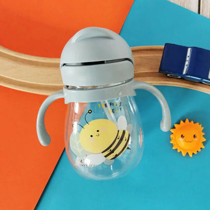 350 ML Children Portable Straw Drinkware Sports Travel Drinking Bottles Water Cup Cute Cartoon Water Bottle Outdoor
