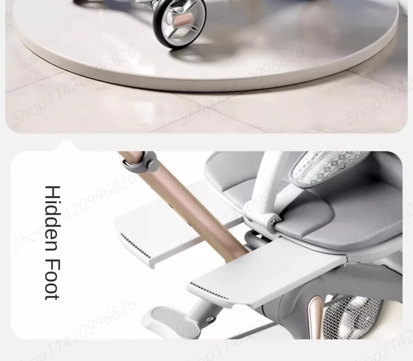 Baby Stroller Can Sit and Lie Down Foldable Lightweight Travel Two-way High Landscape Six Shock Absorption Comfortable Seat