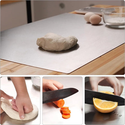 Food Grade Stainless Steel Chopping Board 304 Cutting Board Non-slip Edge Suitable for Cutting Vegetables Pastries Kitchen Tools