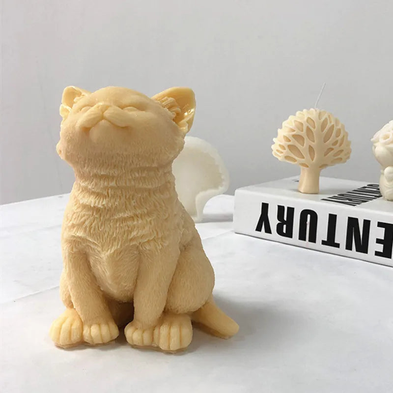 3D Cat & Puppy Candle Mold