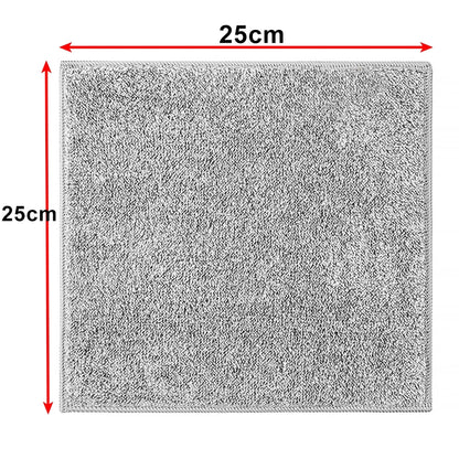 1/50pcs Gray Bamboo Charcoal Thickened Super Absorbent Dishcloth Oil Resistant Kitchen Wipes Microfiber Cleaning Cloths