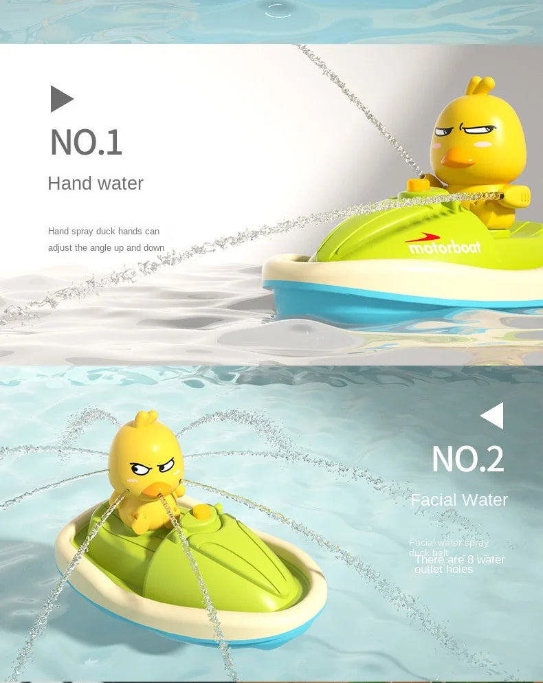 Baby Bath Toys Cute Duck Electric Water Spray Bathroom Bathing Toys Kids Bath And Shower Bathtubs Interactive Toddler Toys Gifts