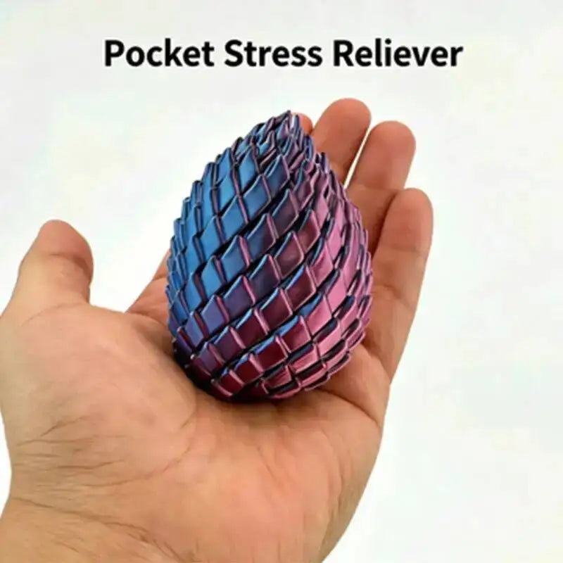 2 Sizes 3D Printed Rotating Spiral Dragon Egg Colorful Articulated Fidget Toy Anti Anxiety Stress Relief Sensory Toy