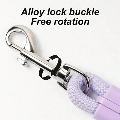 1set Dog Leash + Pendant Soft Handle Round Rope Dog Leash with Claw Pendant for Pet Small Medium Large Dogs Walking Dog Traction