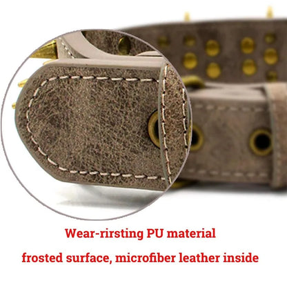Domineering Spikes, Dog Collars, Medium and Large Rivets, Anti-bite Pet Collars, Rivets, Decorative Adjustable Dog Collars