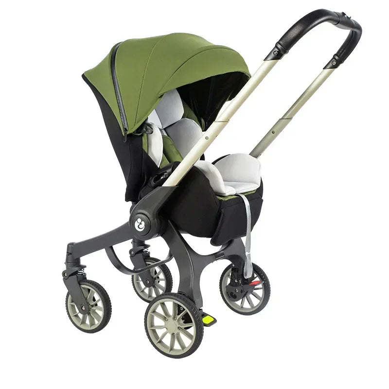 4-in-1 baby two-way stroller Multifunctional newborn baby stroller 3in1 Foldable Basket type seat baby carriage