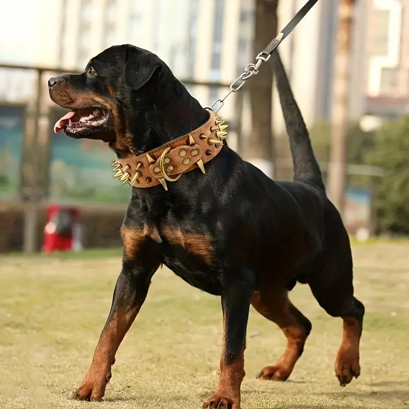 Domineering Spikes, Dog Collars, Medium and Large Rivets, Anti-bite Pet Collars, Rivets, Decorative Adjustable Dog Collars
