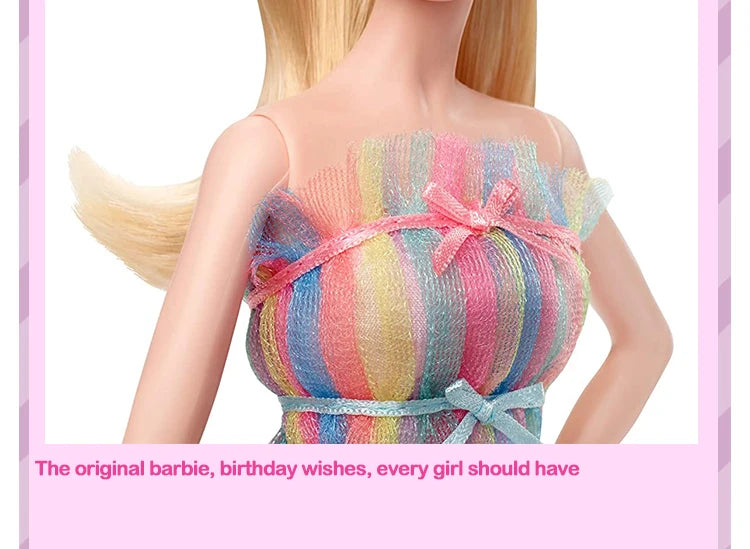 Original Mattel Barbie Fashionistas Doll Music Star Blonde Hair Bjd with Accessories Toys for Girls Collection Educational Props