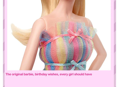 Original Mattel Barbie Fashionistas Doll Music Star Blonde Hair Bjd with Accessories Toys for Girls Collection Educational Props