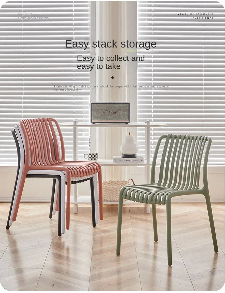Balcony Plastic Backrest Leisure Luxury Chair Home Restaurant Dining Room Chair Sillas Para Comedor Beach Chairs For Kitchen