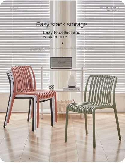 Balcony Plastic Backrest Leisure Luxury Chair Home Restaurant Dining Room Chair Sillas Para Comedor Beach Chairs For Kitchen