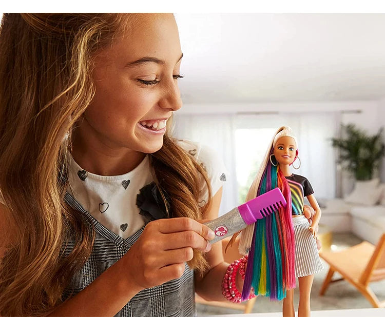 Original Mattel Barbie Fashionistas Doll Music Star Blonde Hair Bjd with Accessories Toys for Girls Collection Educational Props