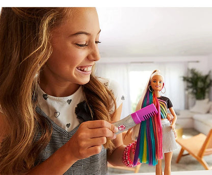 Original Mattel Barbie Fashionistas Doll Music Star Blonde Hair Bjd with Accessories Toys for Girls Collection Educational Props