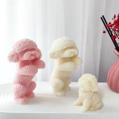 3D Cat & Puppy Candle Mold