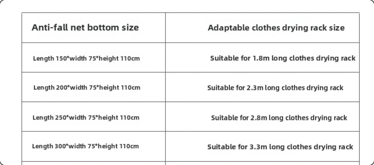 Anti-drop Clothes Outdoor High-rise Clothes Mesh Cover Clothes Household Anti-drop Mesh Pocket Balcony Telescopic Drying