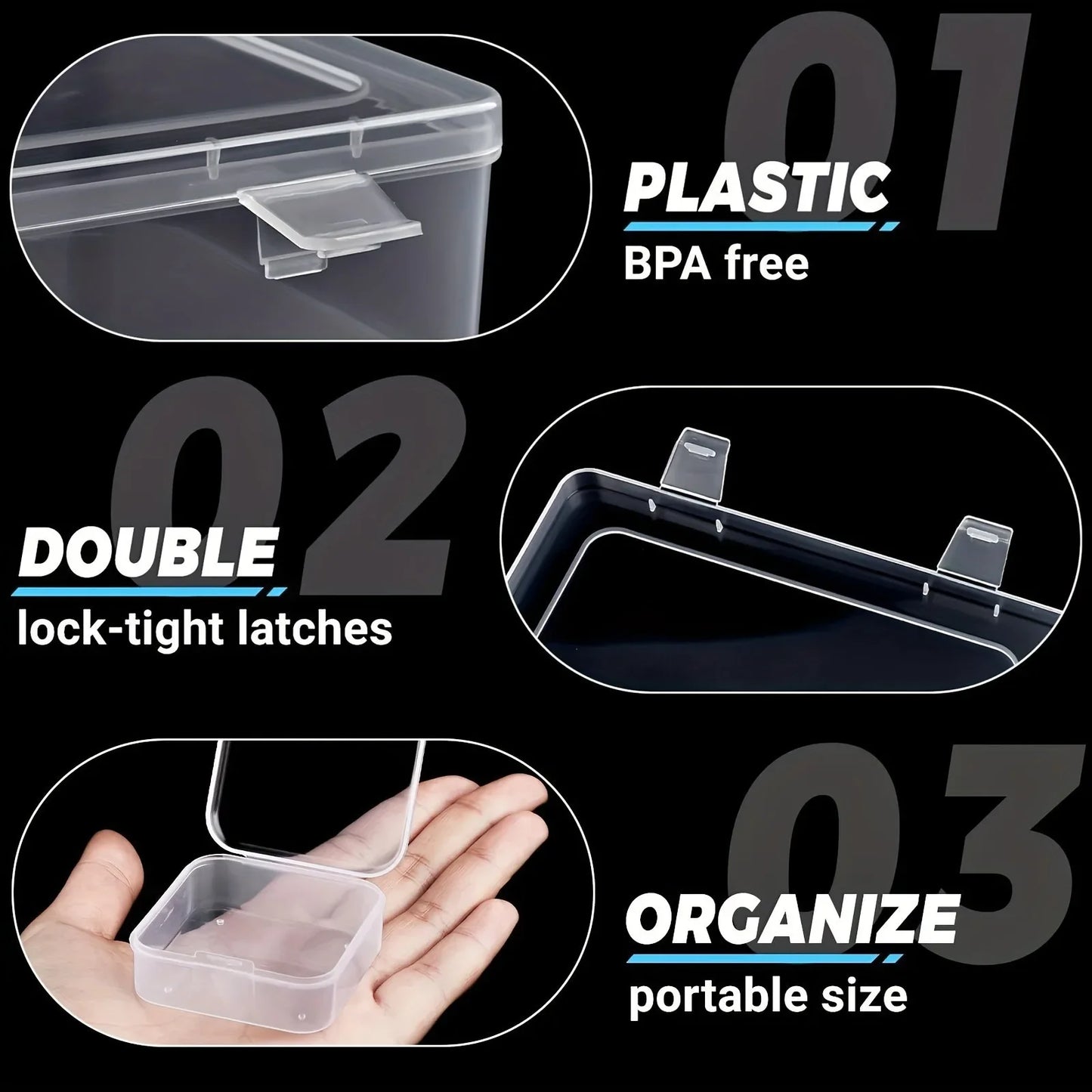 Transparent-bead Plastic Storage Box Desktop Bead-Making Separate Packaging Jewelry Accessory Transparent-plastic-beandesk-stora