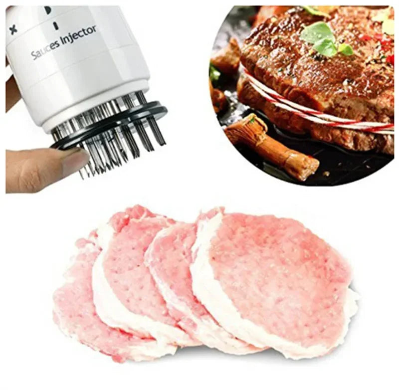 2 In 1 Meat Tenderizer Marinade Injector Barbecue Seasoning Sauce Injectors Kitchen Tools Gadgets BBQ Cooking Accessories